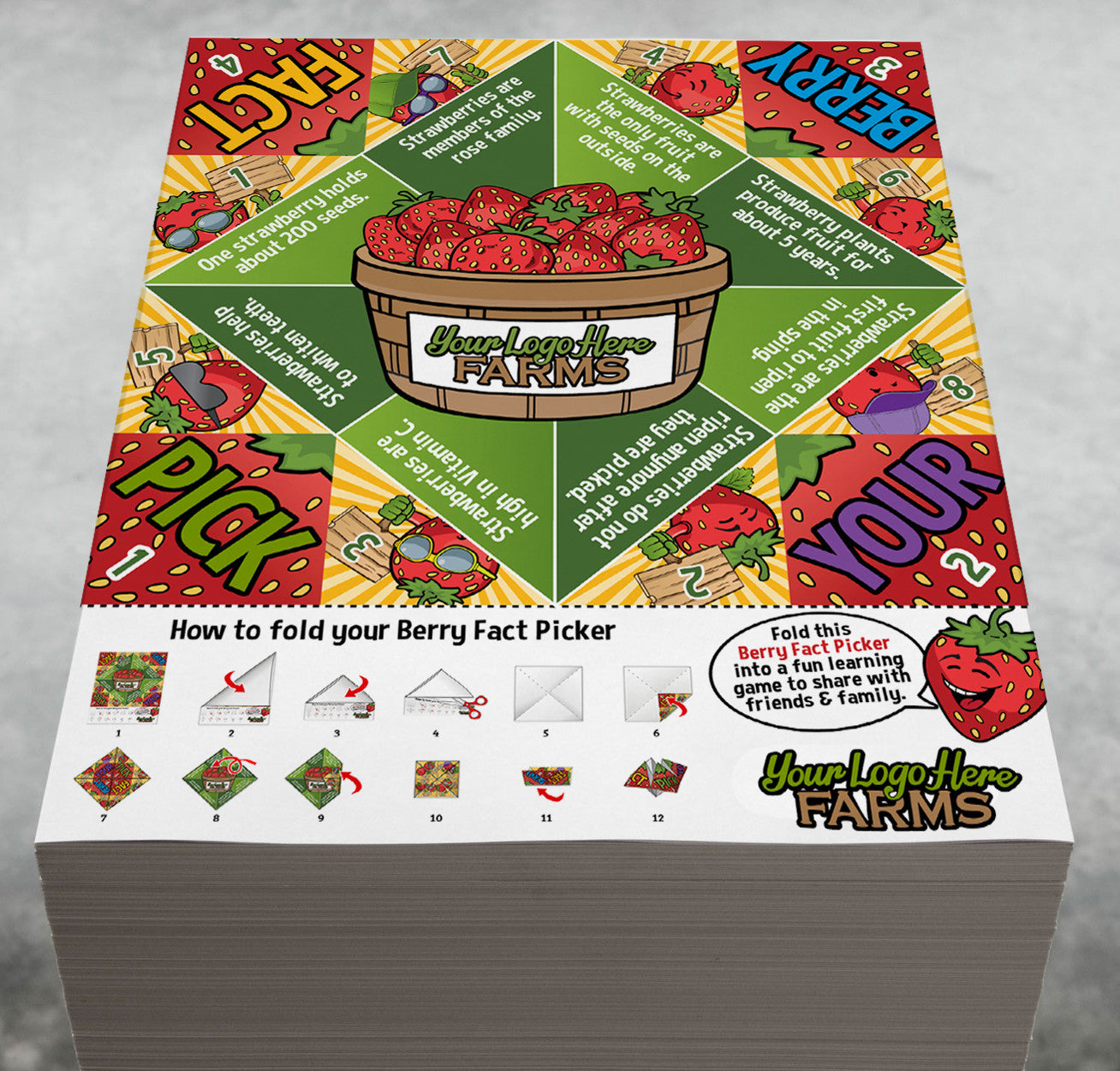 Strawberry Fact Picker fold-up