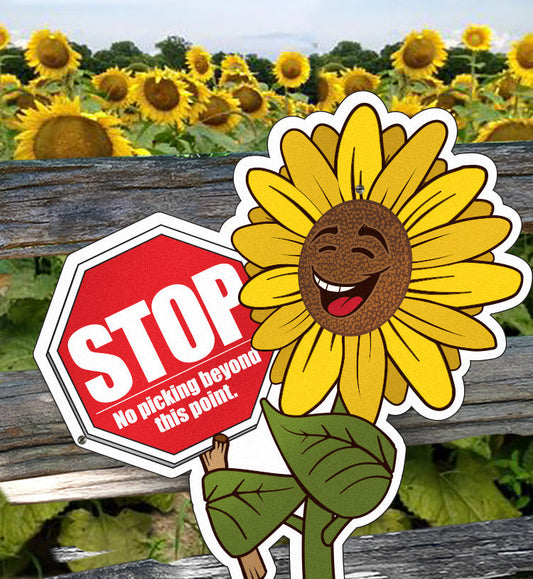 Directional Sunflower Character Signs