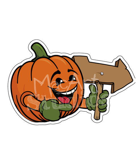 Directional Pumpkin Character Signs